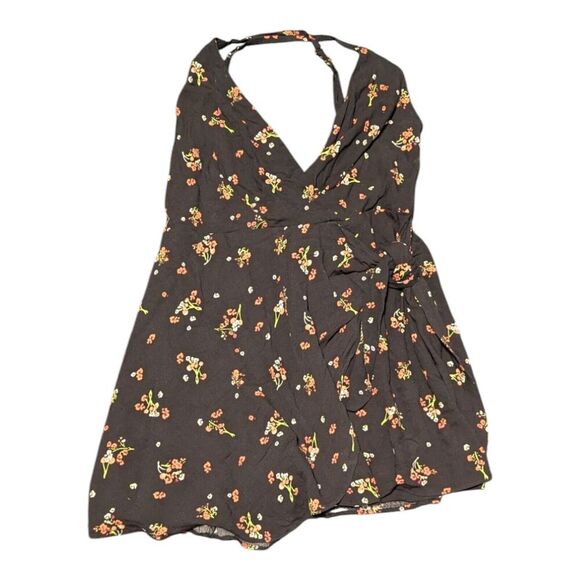 Free People Women's Tango At Night Romper Sleeveless Black Floral Print Size 4 H - Picture 3 of 7